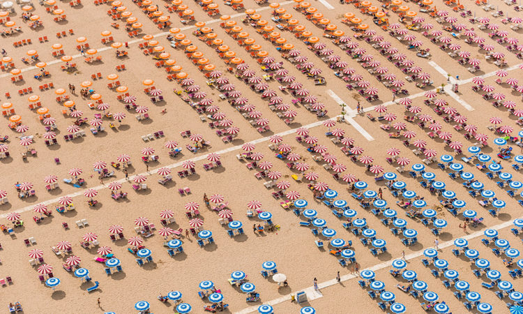 Bernhard Lang: Densely Populated Beaches From Above