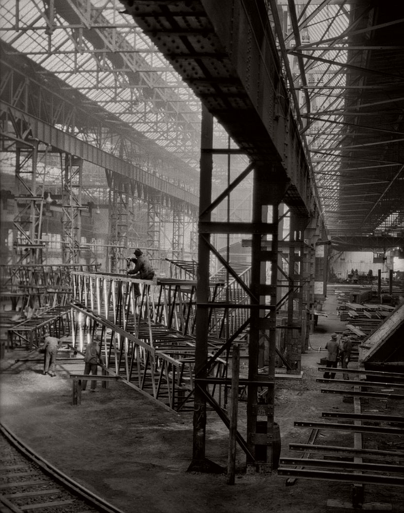 On the factory floor, C.H. Jucho bridge builders, Dortmund, 1928